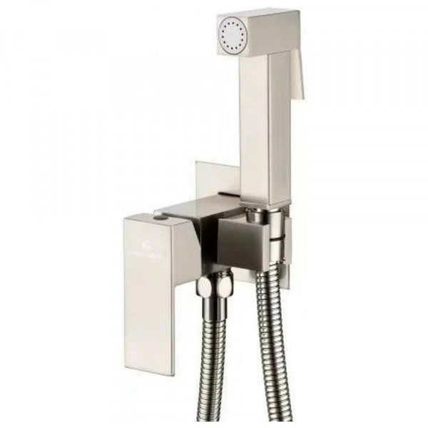 Гигиенический душ со смесителем встраиваемый Grocenberg GB002NK никель