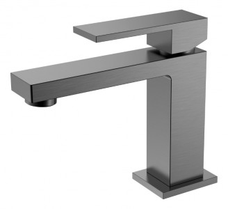 Cмеситель для умывальника Boheme Qubic Matt Gun Metal 471-GM графит