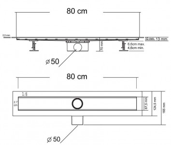 Трап для душа Vincea SAY OPTIMA PITICARE 601.80.B.M.S.PITI