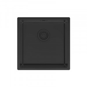 Кухонная мойка Paulmark LASSAN 44 UNI LA44-MBN матовый черный NANO-PVD 44х44см