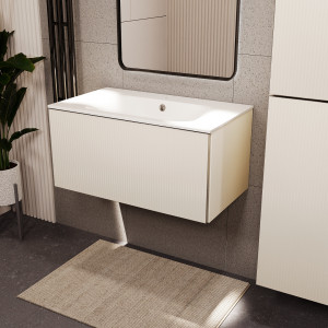 Тумба с раковиной подвесная 80см Terminus Euromix EUR10801900101OSL айвори