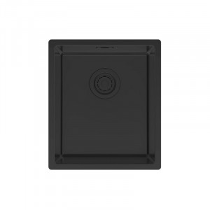 Кухонная мойка Paulmark LASSAN 38 UNI LA38-MBN матовый черный NANO-PVD 38х44см