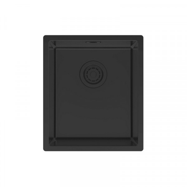Кухонная мойка Paulmark LASSAN 38 UNI LA38-MBN матовый черный NANO-PVD 38х44см