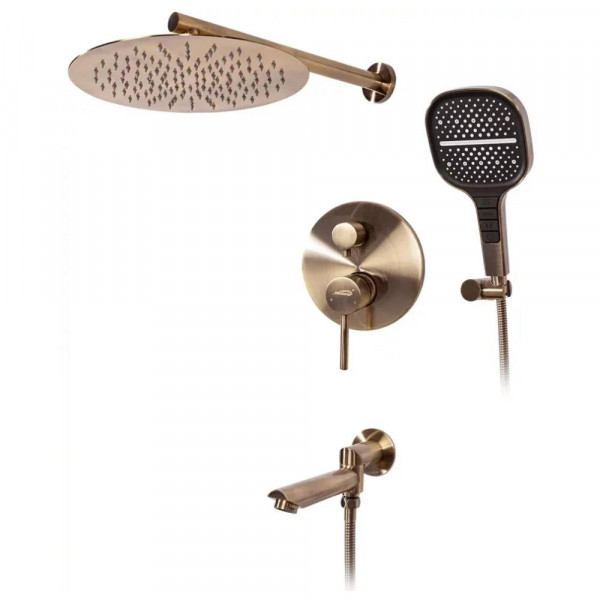 Душевая система встраиваемая Hansberge H6095BR бронза