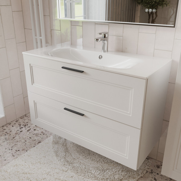 Тумба с раковиной подвесная 100см Terminus Classik CLA101002900301O белый