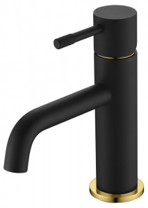 Смеситель для умывальника Boheme Uno Black Gold 461-BG