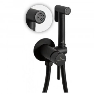 Гигиенический душ со смесителем встраиваемый Grocenberg GB001BL черный