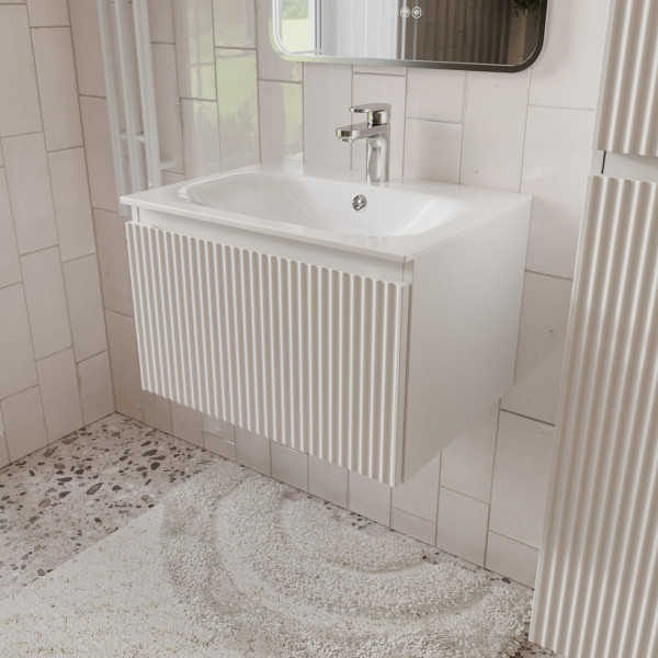 Тумба с раковиной подвесная 60см Terminus Sicilia SIC10601900301O белый