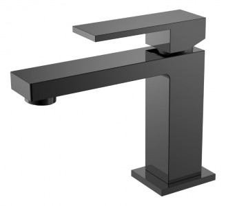 Cмеситель для умывальника Boheme Qubic Shine Gun Metal 471-SGM графит глянец