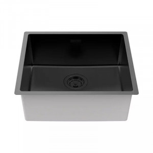 Кухонная мойка Paulmark LASSAN 49 UNI LA49-MBN матовый черный NANO-PVD 49х44см