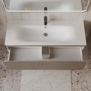 Тумба с раковиной подвесная 120см Terminus Sicilia SIC101201200501O капучино