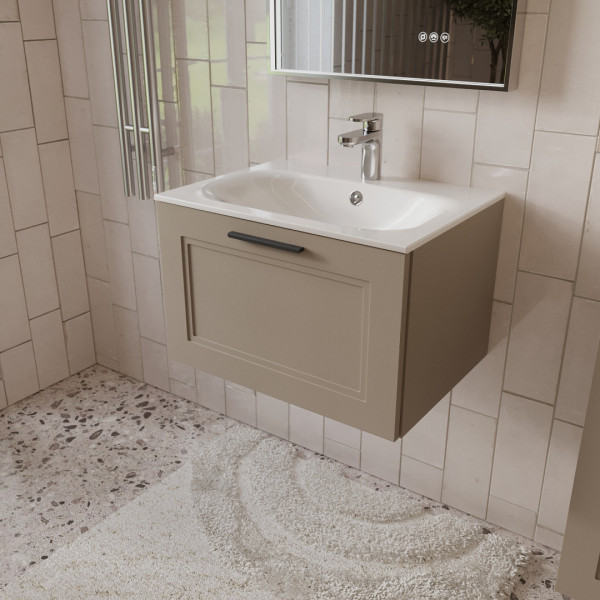 Тумба с раковиной подвесная 60см Terminus Classik CLA10601200501O капучино