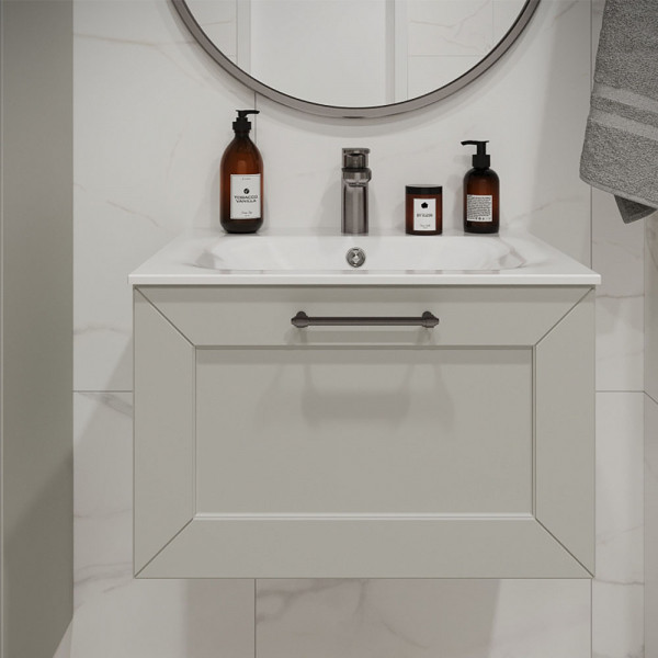 Тумба с раковиной подвесная 60см Terminus Victoria VIC10601900301O белый