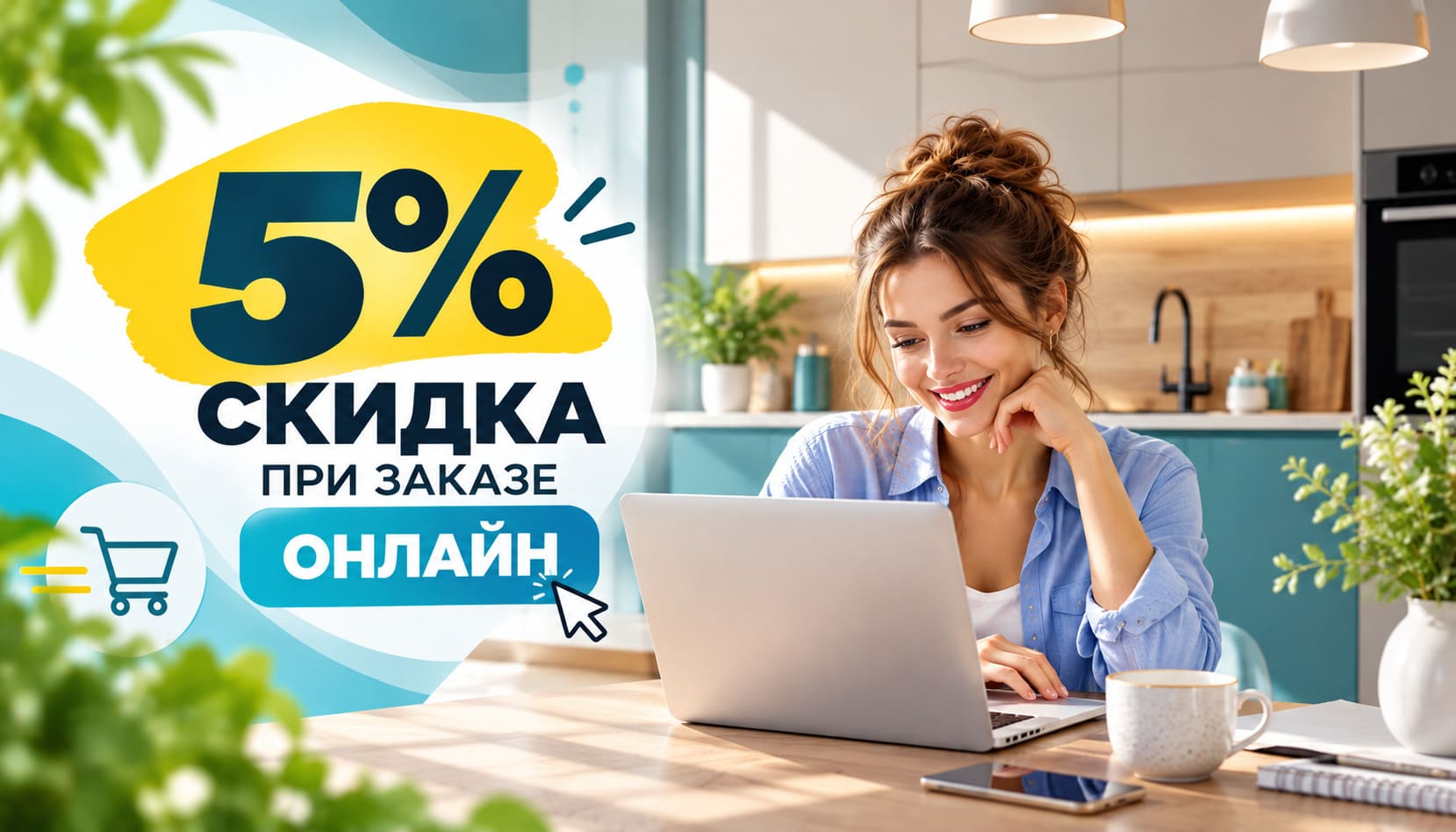 Скидка 5% при заказе онлайн